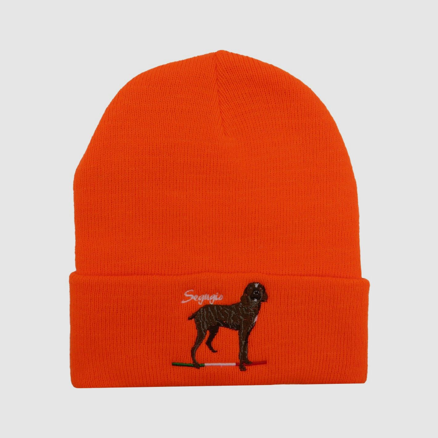 Oranje Hoed met Segugio Maremmano Print