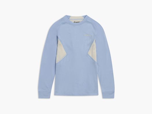 Bergans Inner:Pure Merino L/S Thermoshirt Femme Light Dusty Blue/Crème XS