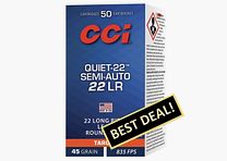 CCI Quiet Semi Auto LRN 2,9g/45grs. .22 lfB.