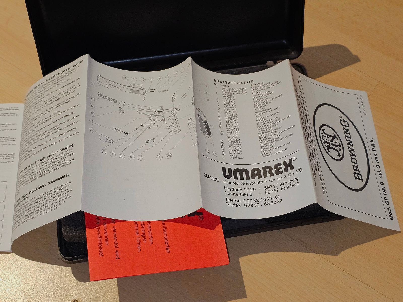  Schreckschuss Umarex Browning GP DA9 