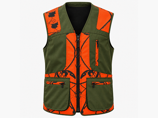Waidmann gilet ad alta visibilità mimetico arancione/verde