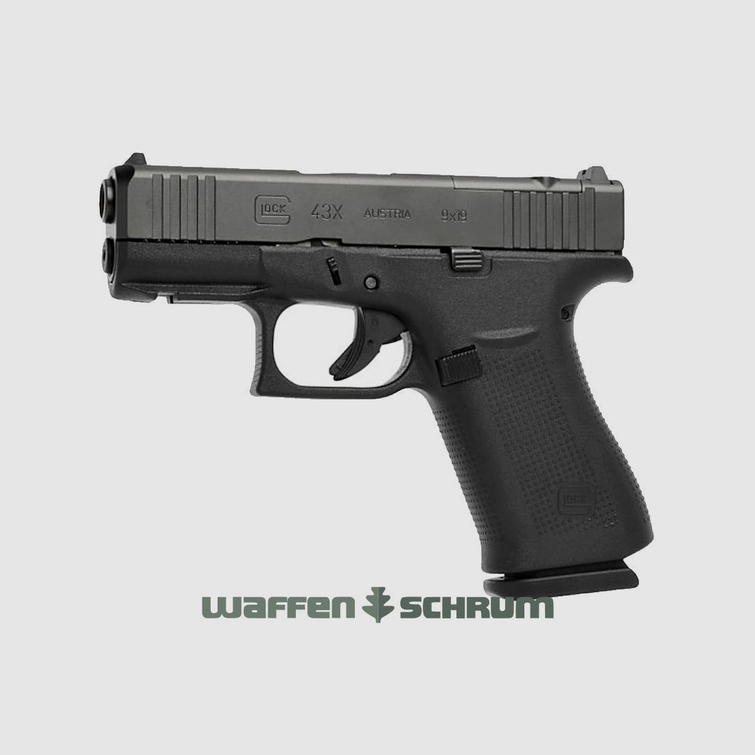 Glock 43X Black R/MOS/FS