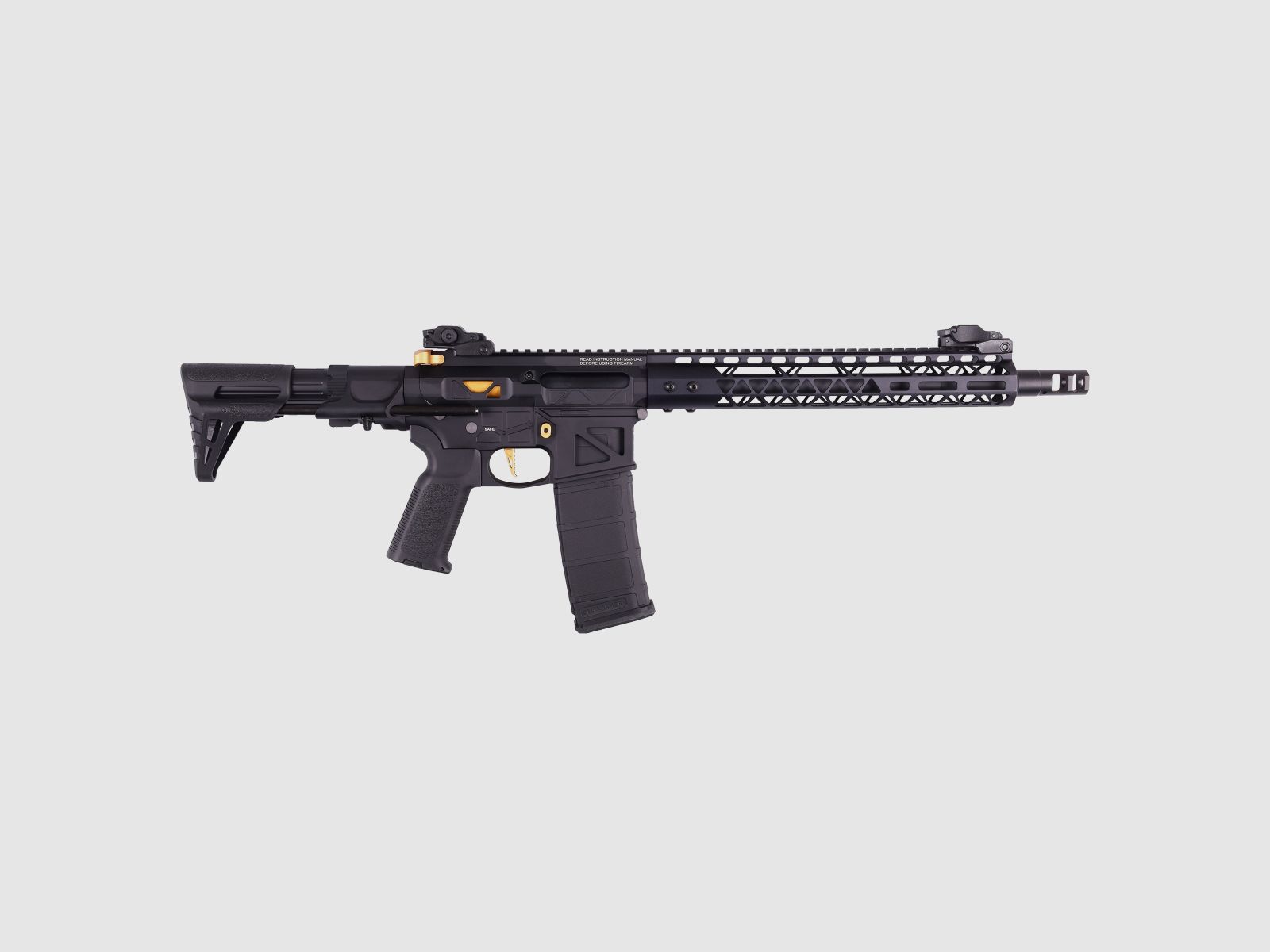 GP R15 FREYA ALPHA Full Skeleton PDW 13" gen.2 M-LOK Czarny/Złoty S-AEG Wolne od 18 lat -F- | Delta Armory