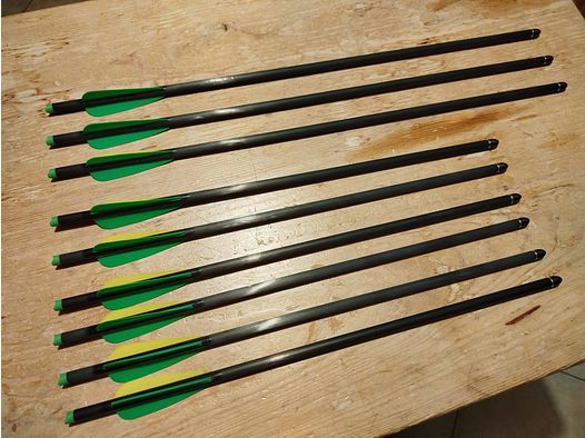 Hori Zone frecce da balestra, dardi, frecce in carbonio, frecce, 9 pezzi