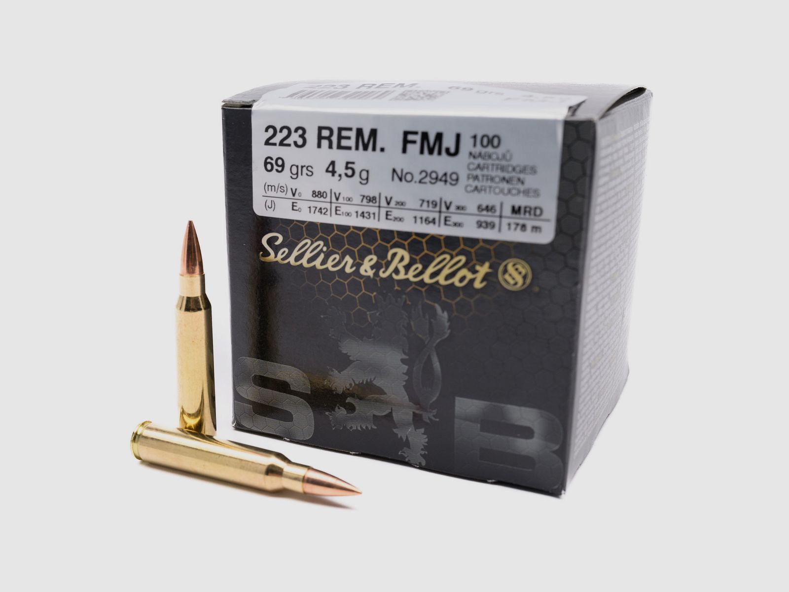 SELLIER & BELLOT .223 Rem. FMJ 69grs.