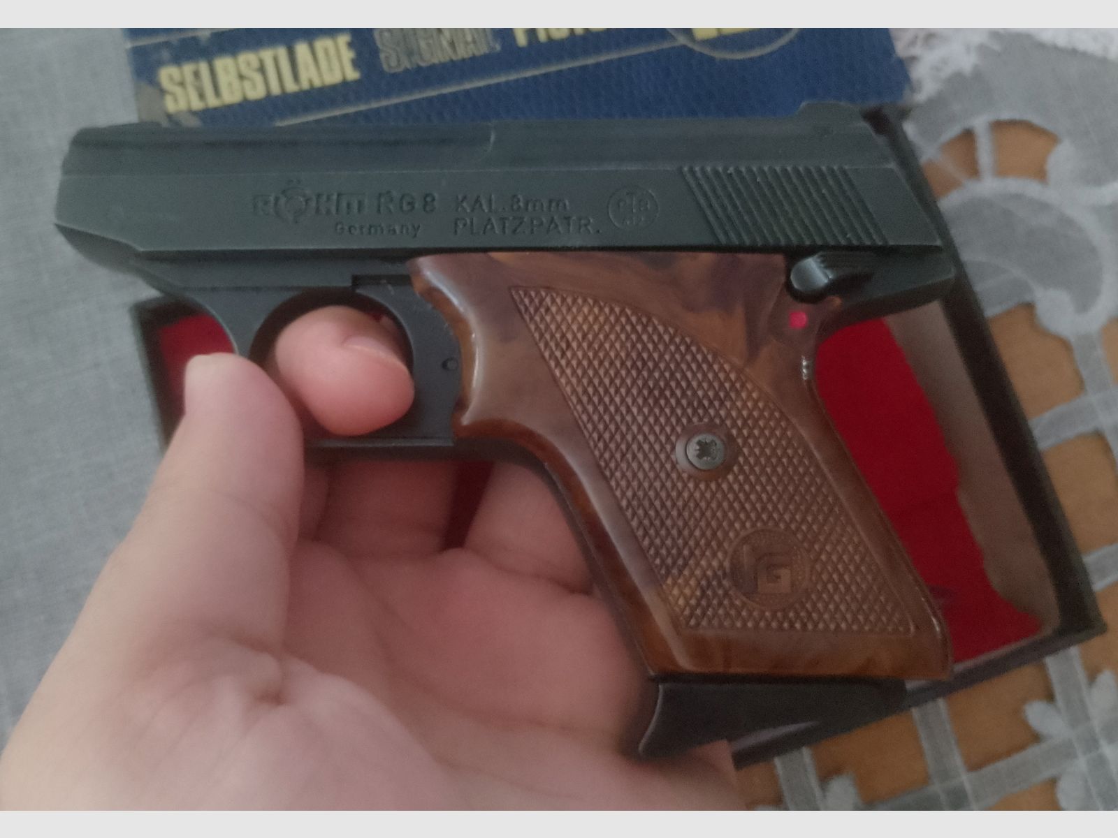 Seltene Röhm RG 8 im Kaliber 8 mm Knall/ PTB 412 mit OVP!