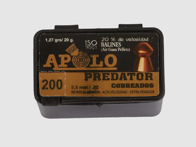 Rundkopf Diabolos Apolo Predator Copper Kaliber 5,5 mm 1,27 g glatt 200 StĂĽck