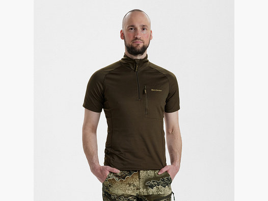 Excape Insulated T-Shirt mit RV-Kragen - Art Green – Größe: 3XL