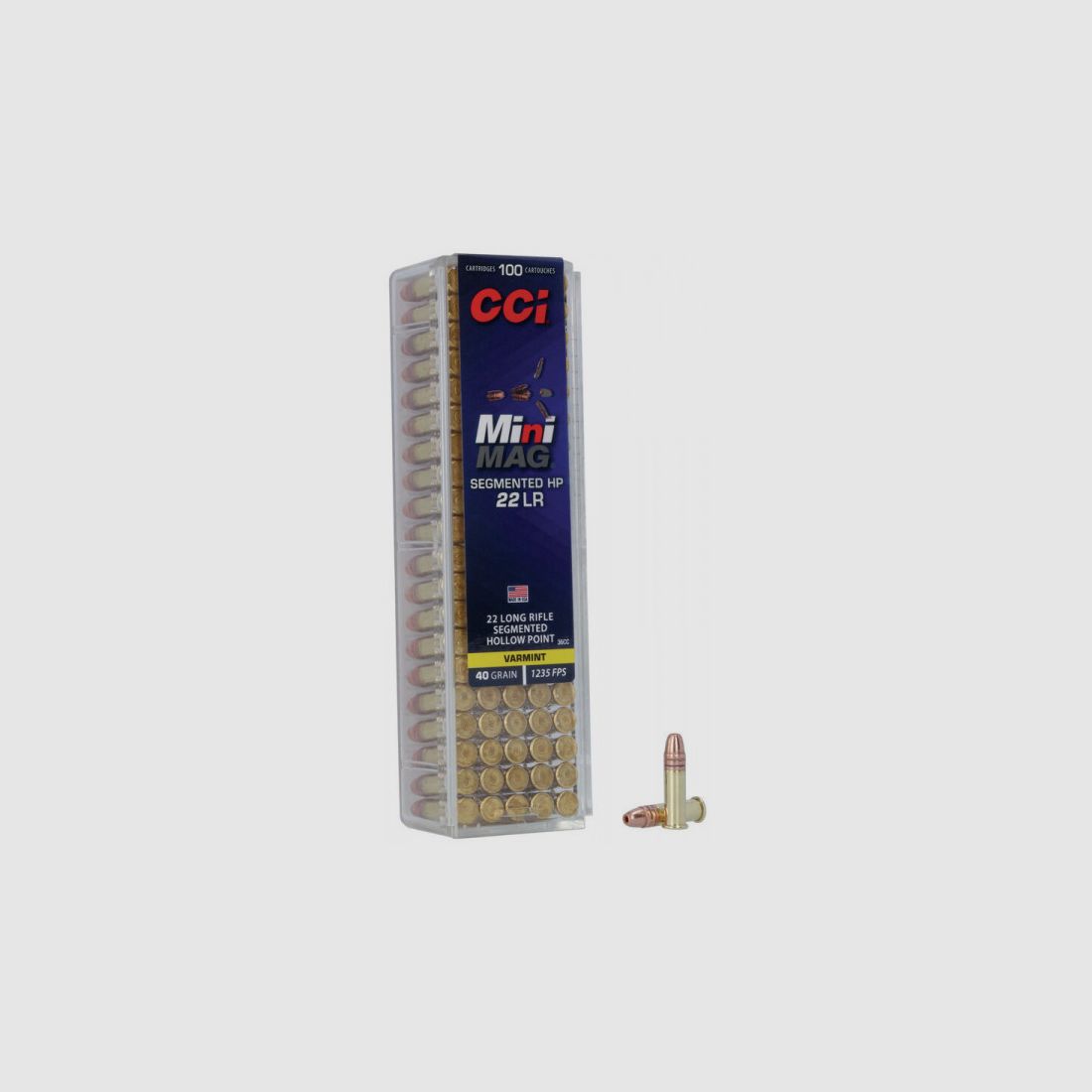 CCI MINI MAG SHP - SEGMENTED HOLLOW POINT - 40GRS. - 100 SCHUSS
