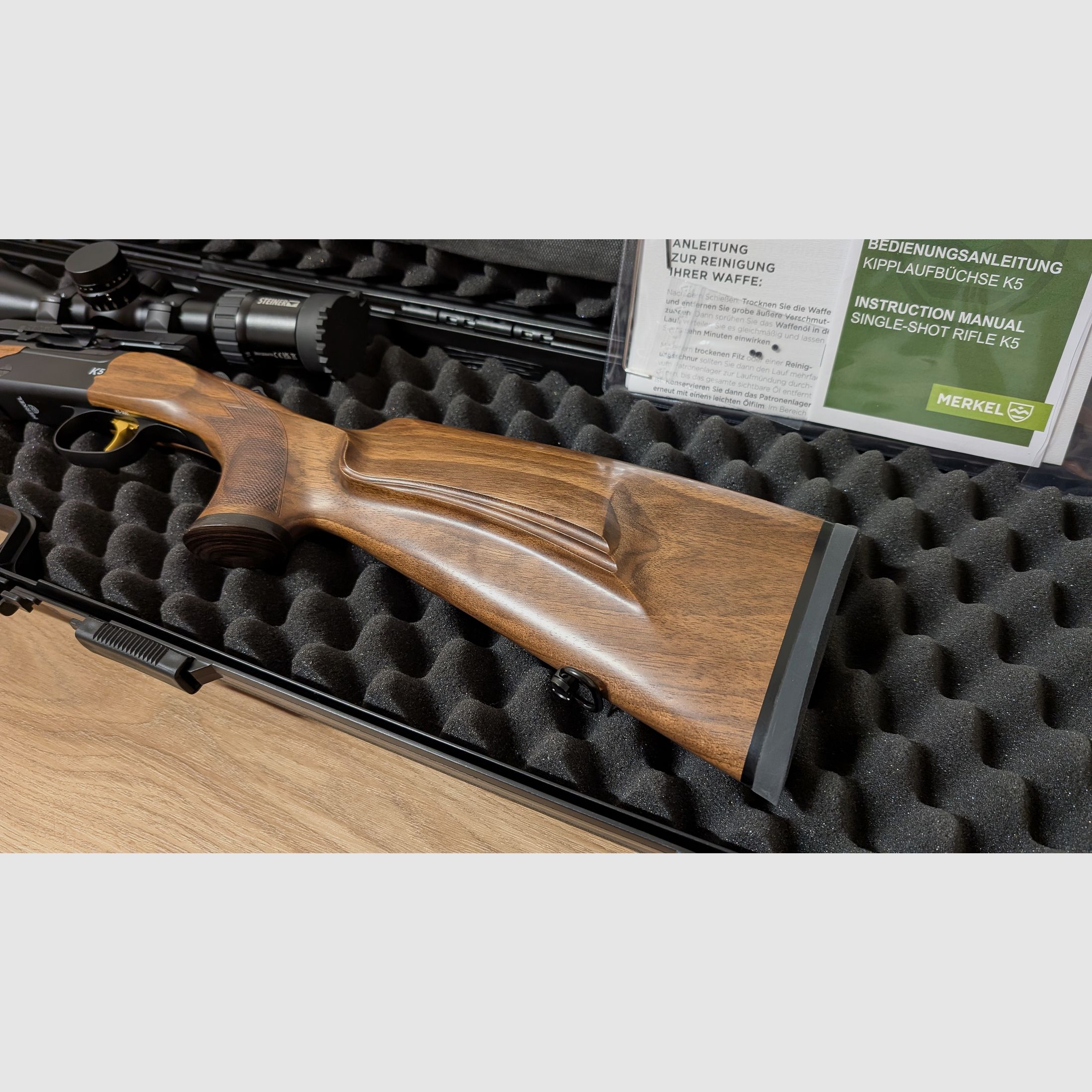 Merkel K5 Extreme avec Steiner Ranger 4S 4-16x44, calibre .30-06 Spring., neuf