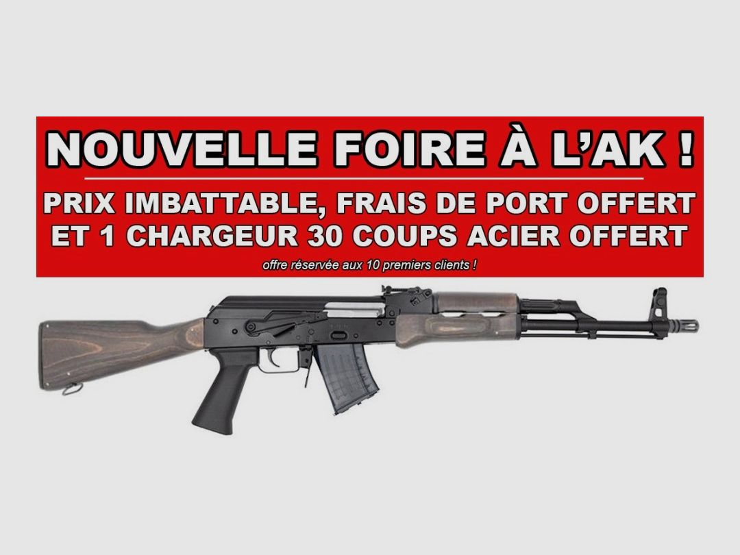FOIRE AK - WBP AK JACK DELUXE SCHWARZHOLZ CHROMLauf Kal.7.62x39 + 1 MAGAZIN 30 SCHUSS GRATIS!, Bild 1 von 16