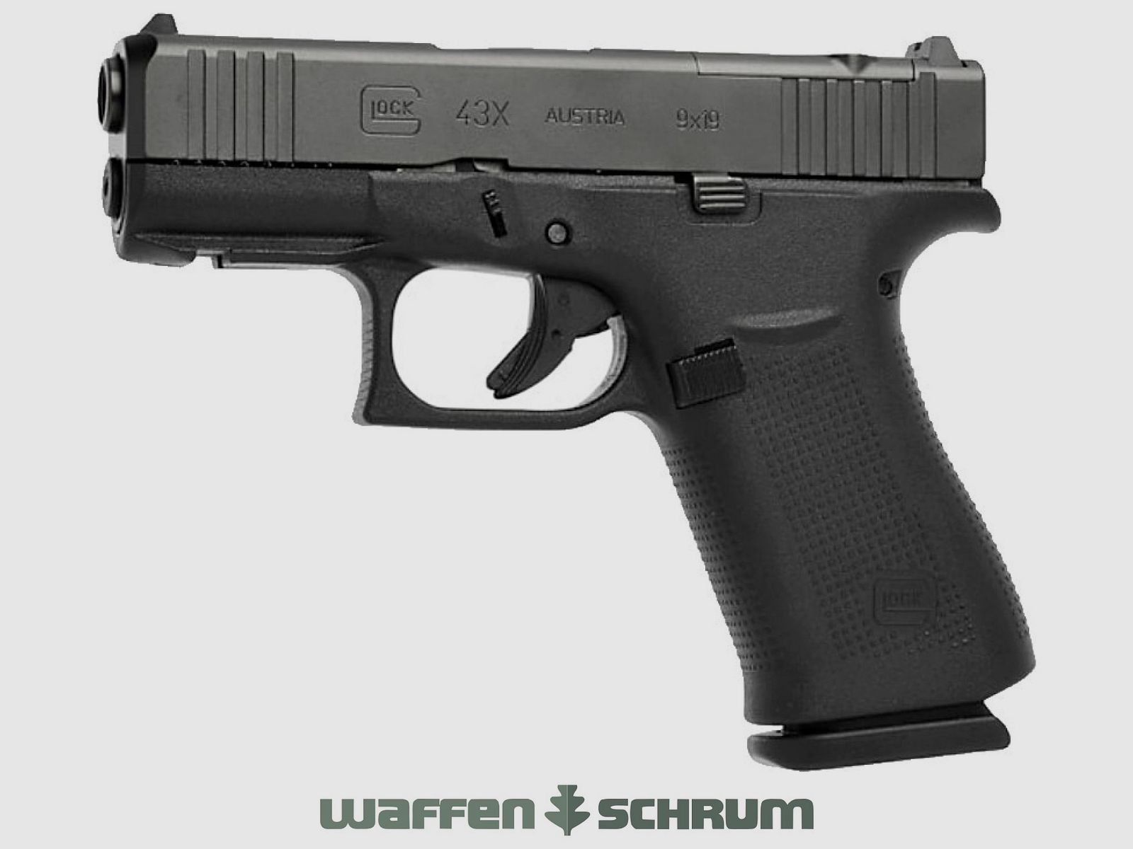 Glock 43X Black R/MOS/FS