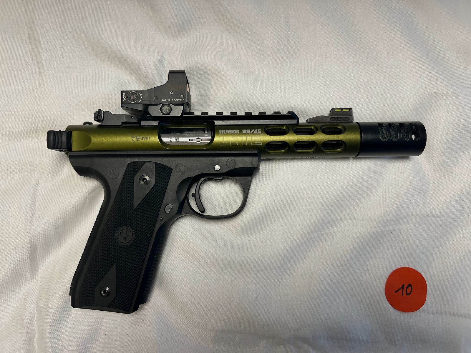 Ruger 22/45 Lite .22 lfB – pistolet kat. B + Burris FastFire III + 8 magazynków – broń dziedziczona Vorarlberg, zdjęcie 2 z 7