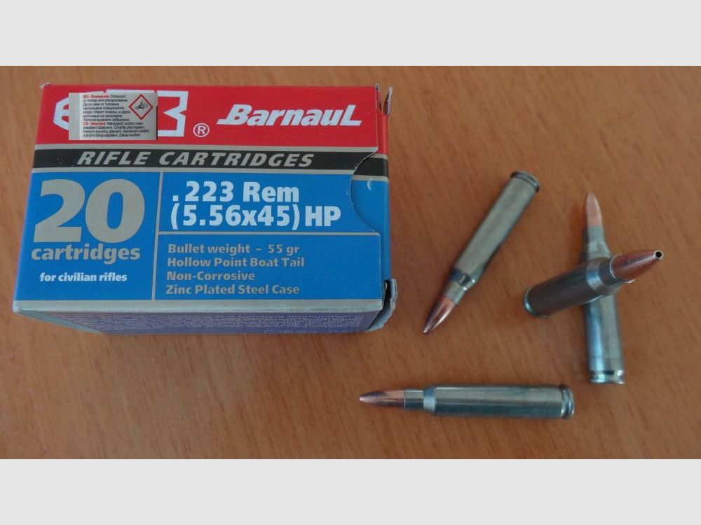 Barnaul 500 pièces-Barnaul cartouches .223 Rem-55gr. HP