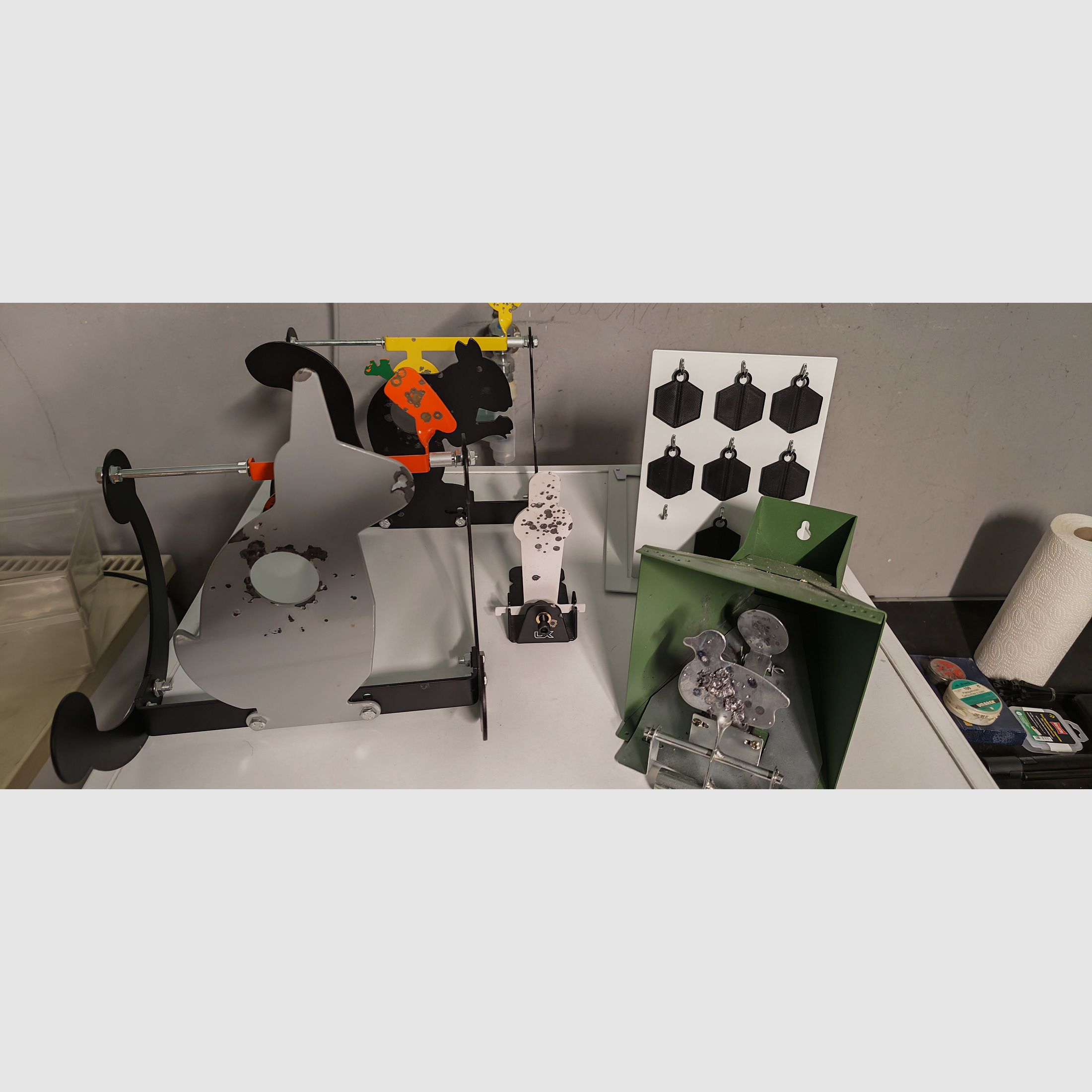 Objetivos juego de disparos dianas trampa de balas carabina de aire