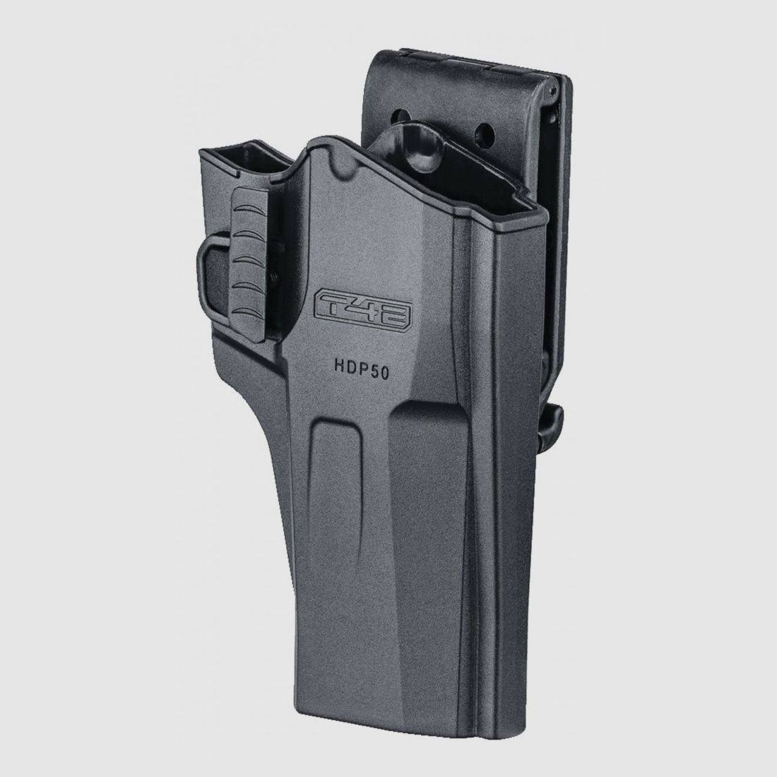 Holster Gürtel T4E Paddle aus schwarzem Polymer für HDP50 137mm