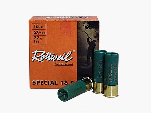 Schrot-Patrone Rottweil Special 16 F 16/67,5 - 2,9 mm - 25 Stk.