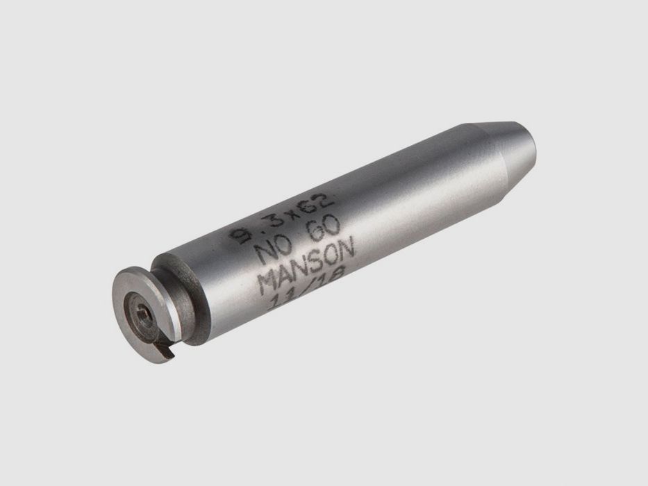 MANSON PRECISION Gauge headspace NO-GO 9.3x63mm Mauser, acciaio (cartuccia senza sporgenza), immagine 1 di 2