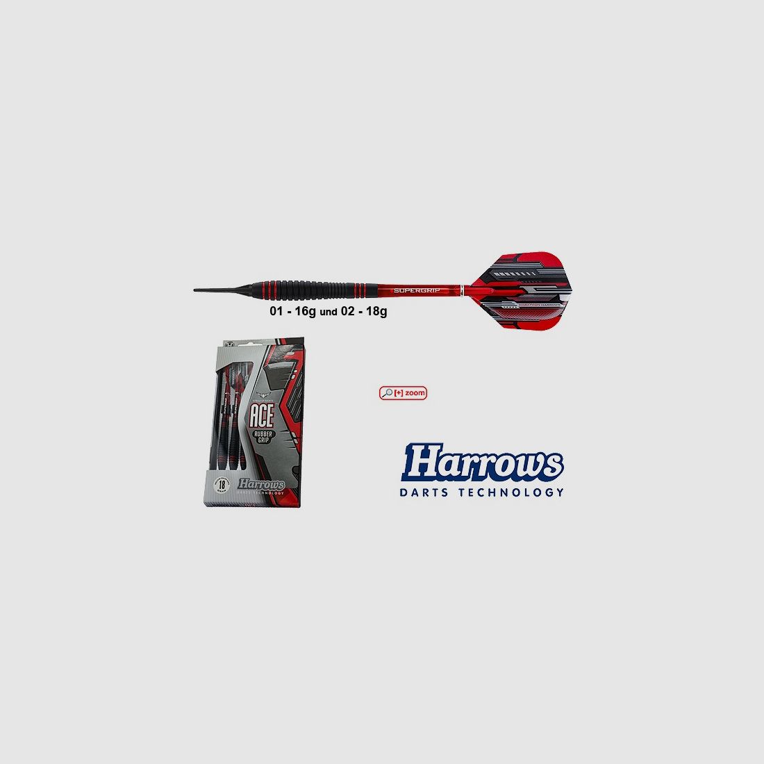Harrows Darts Technology Ace Soft 16g Dart & Accessories