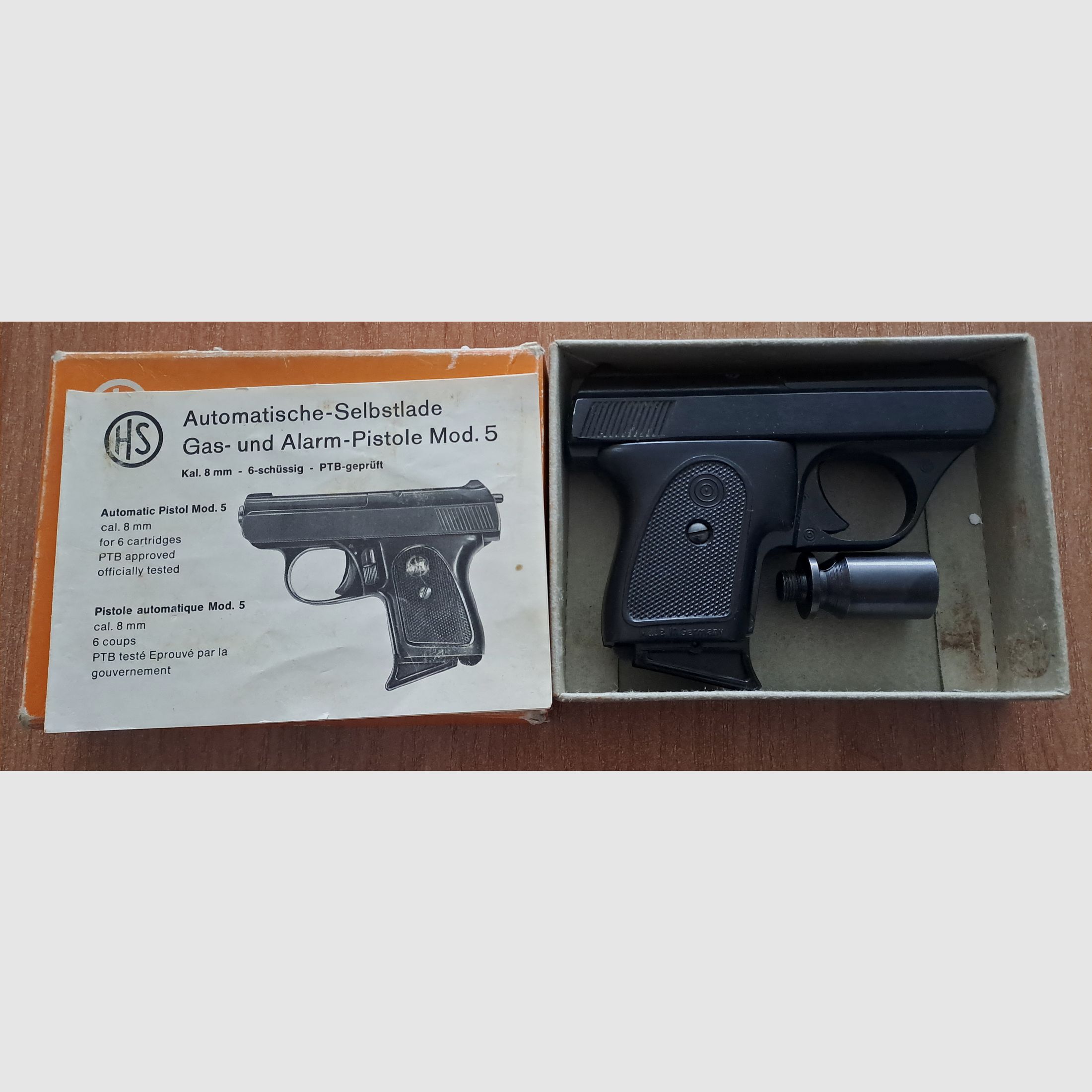 HS Mod.5 Cal. 8 mm blank/ PTB 100/2 from 1993