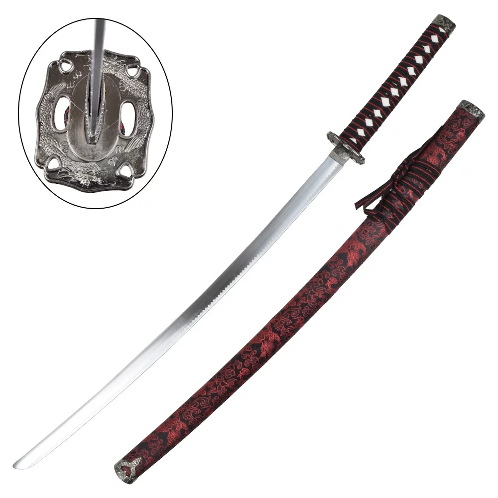 Katana Swords HATTORI HANZO Red HH029 Rosso set of 3 pcs. + stand – samurai sword replicas, image 4 of 4