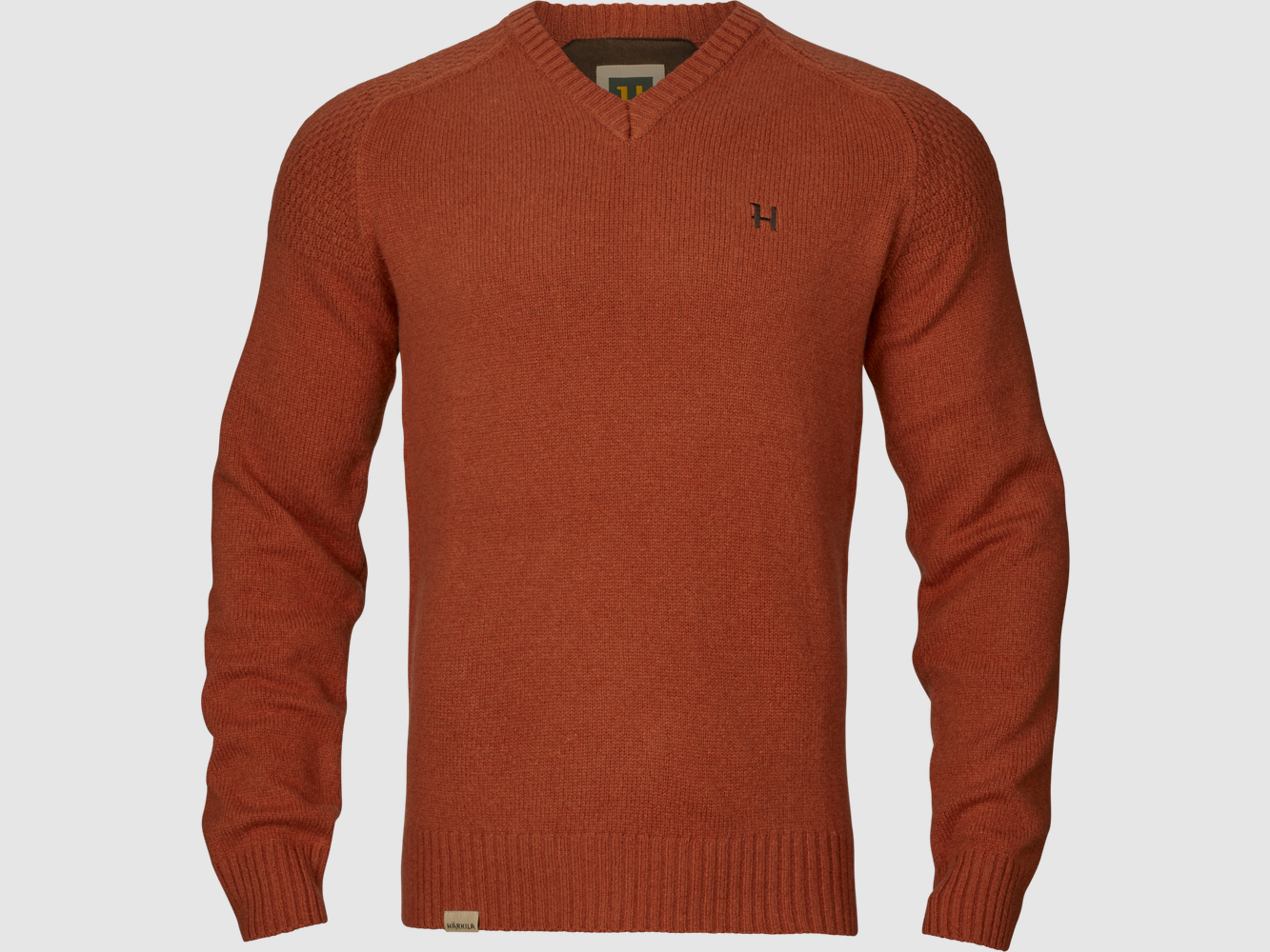 Härkila Vincent Merino V-Neck Pull Homme Bombay marron L