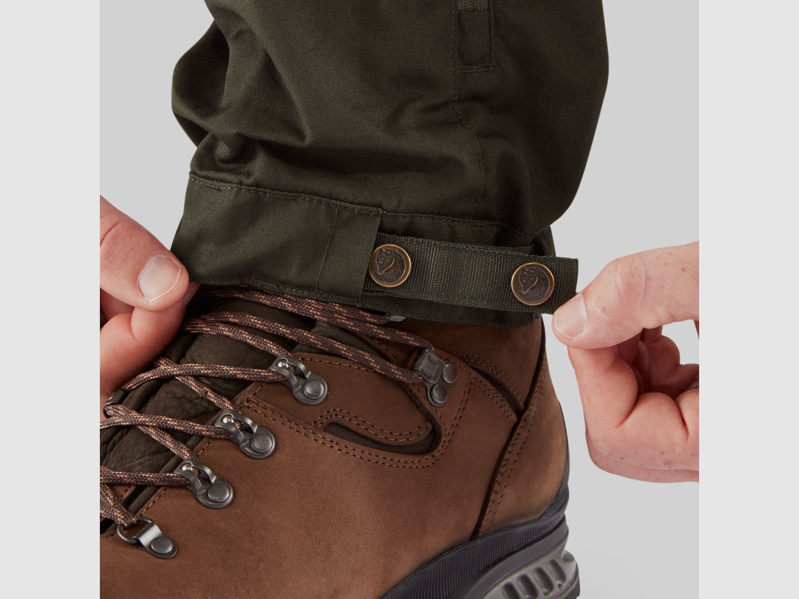 FJÄLLRÄVEN Keb Trousers M Long Dark Grey-Buckwheat Brown