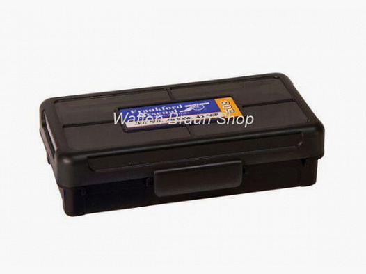 Frankford Arsenal Munitionsbox #508 mit Scharnier, f. 50 Patronen Kal. .357 SIG, .40 S&W, 10