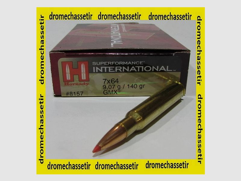 Boite 20 Cartouches Hornady Superformance, 7×64 , 140 grains GMX 8157