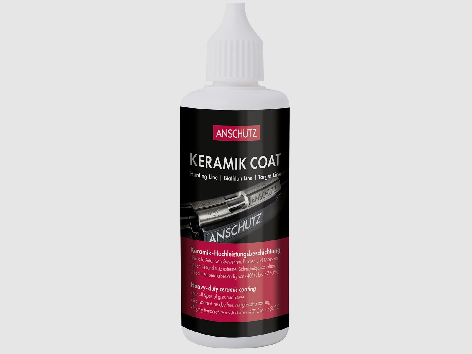 Anschütz 564 ceramic coat for rifles, pistols, and knives