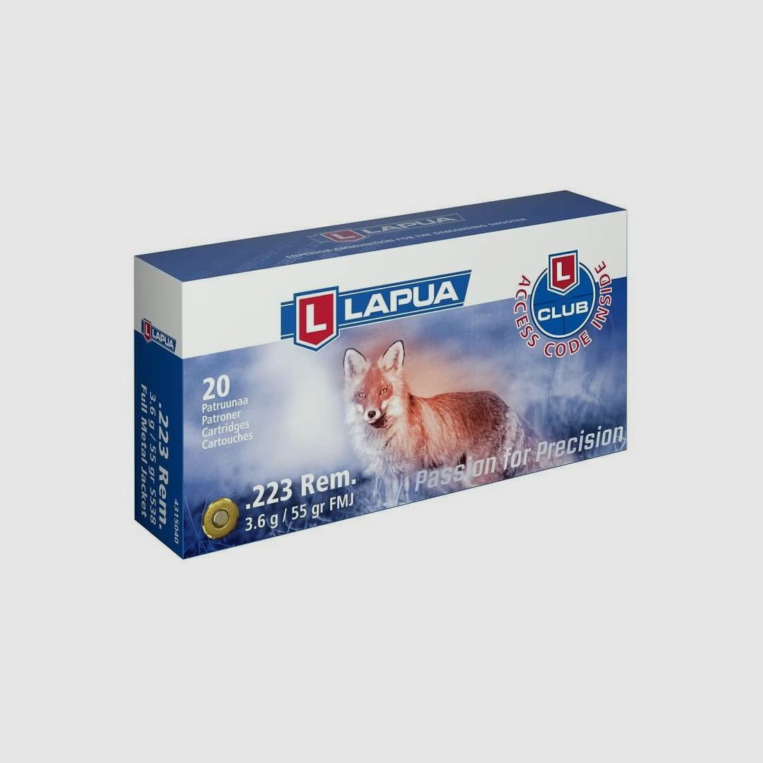 Lapua .223 Rem FMJ 55gr. - 20 Stk.