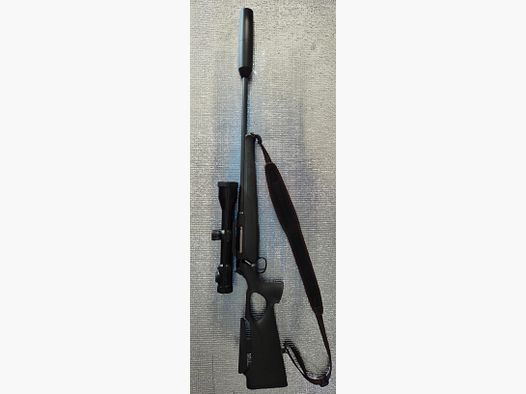 Sauer 404 Synchro XT (steel system) with scope and silencer