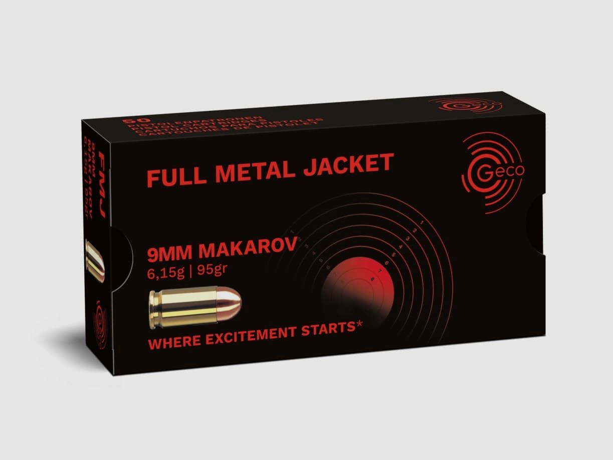 GECO cal. 9.. pistola 9mm Makarov VM R 50 pz 95 gr/6,15 g, immagine 1 di 2