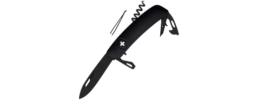 Swiza Taschenmesser D03 ALLBLACK – 11 Funktionen