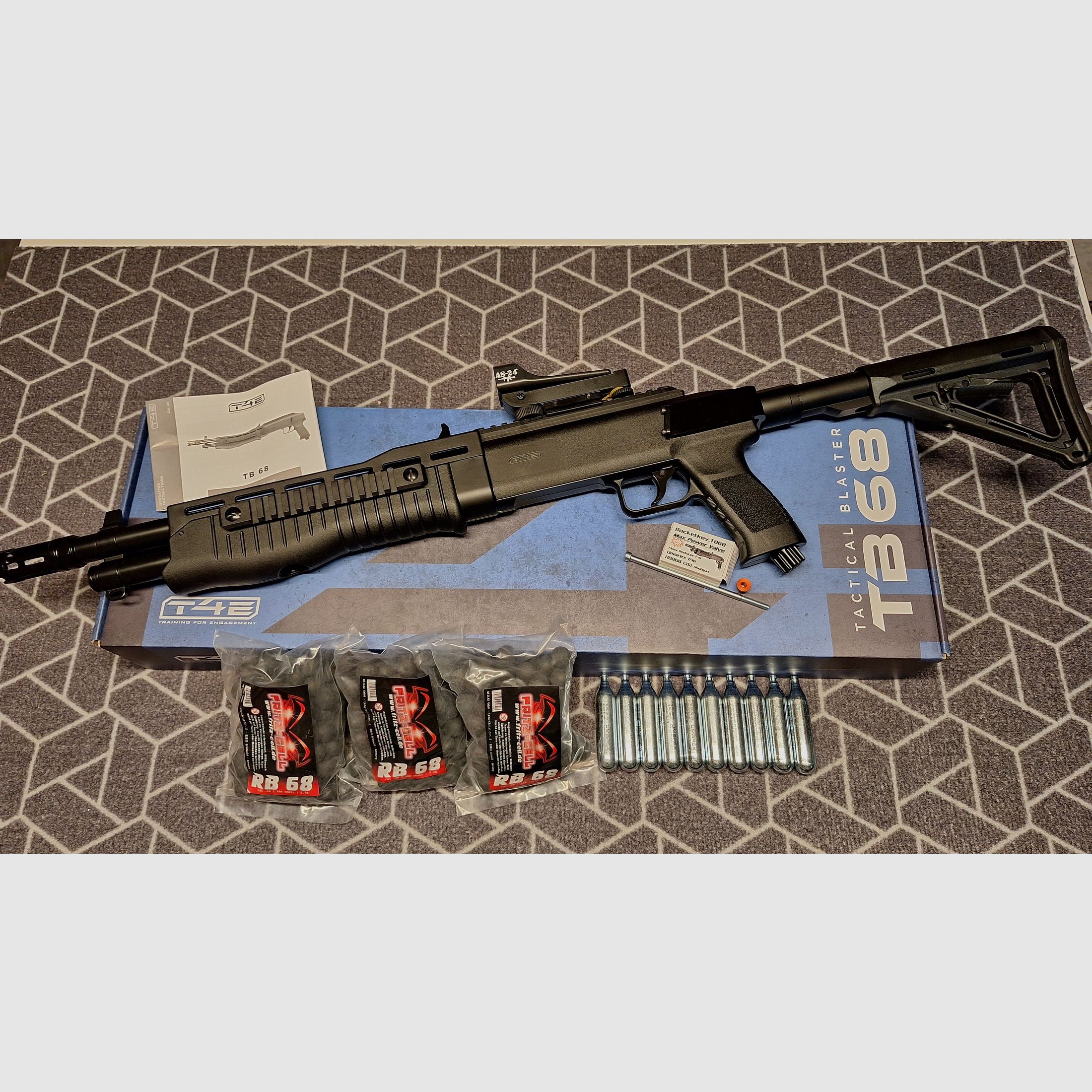 T4E TB68/HDB68 AR Stil/AR-Schaft/RedDot NUEVO!