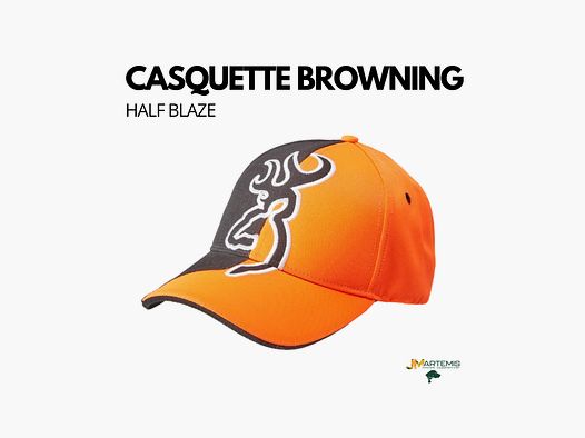CASQUETTE BROWNING HALF ORANGE ET NOIRE