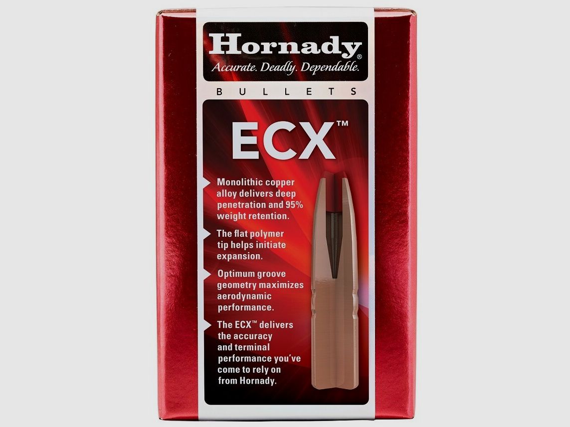 Hornady Caliber .338 / 8.5mm ECX TIPPED in 185 Grain | Lead-Free Premium Bullet #33272