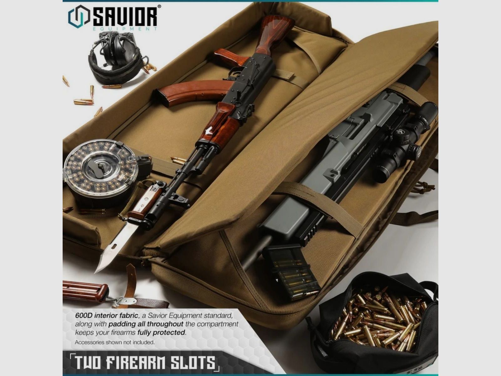 Case Bag Savior Double Rifle Bag American Classic 36" TAN, image 5 of 5
