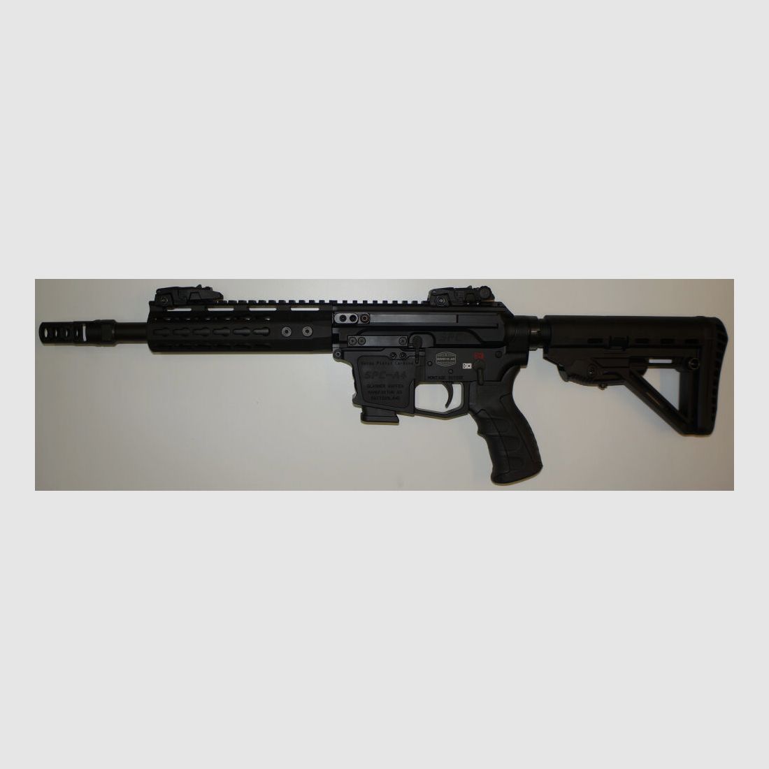 Schwaben Arms GmbH/GWMH Selbstladebüchse GWMH SPC-HUNTER A4 10" (SWISS PISTOL CARBINE) BLACK Kal.9x19 AR15 Glock Magazin