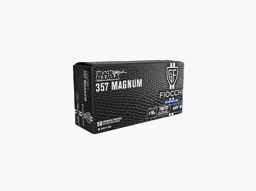 357 Magnum Fiocchi Black Mamba FMJTC 110gr VE50