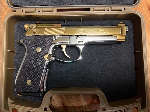 Reck Miami 92F, 9mm P.A.K. 24k pozłacany i chromowany