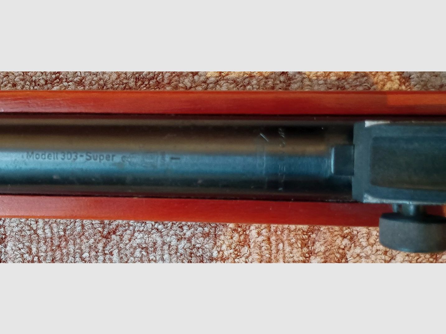 Air rifle "Klicker" from GDR production late 70s / early 80s, "Model 303 -Super", cal. 4.5 mm Diabolo, used