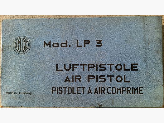 Air pistol LP 3 EM-GE caliber 4.5 mm
