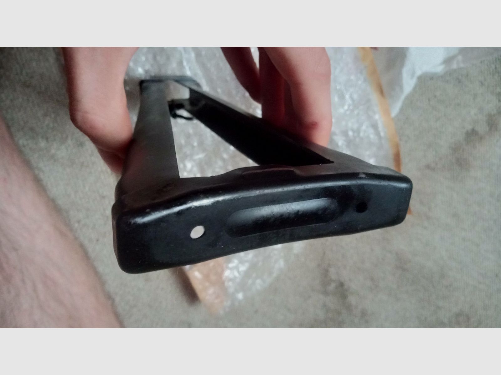 Russian 5.5 mm AKS-74 AKS-74u skeleton stock / AK Krinkov folding stock presumably Tula (damaged)