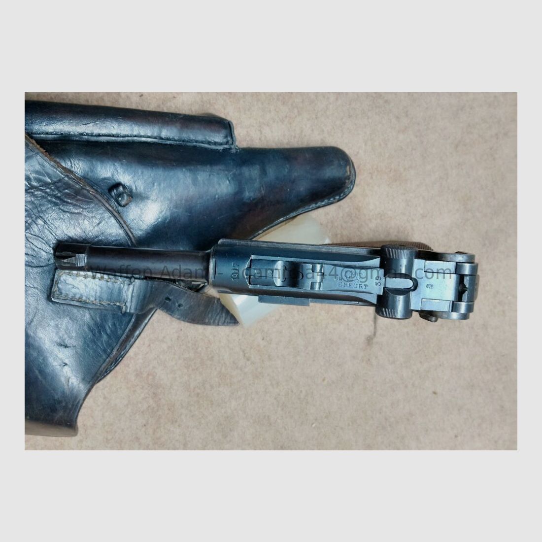 Fábrica de armas de Erfurt Pistola 08, Imperio alemán 1917, imagen 4 de 10