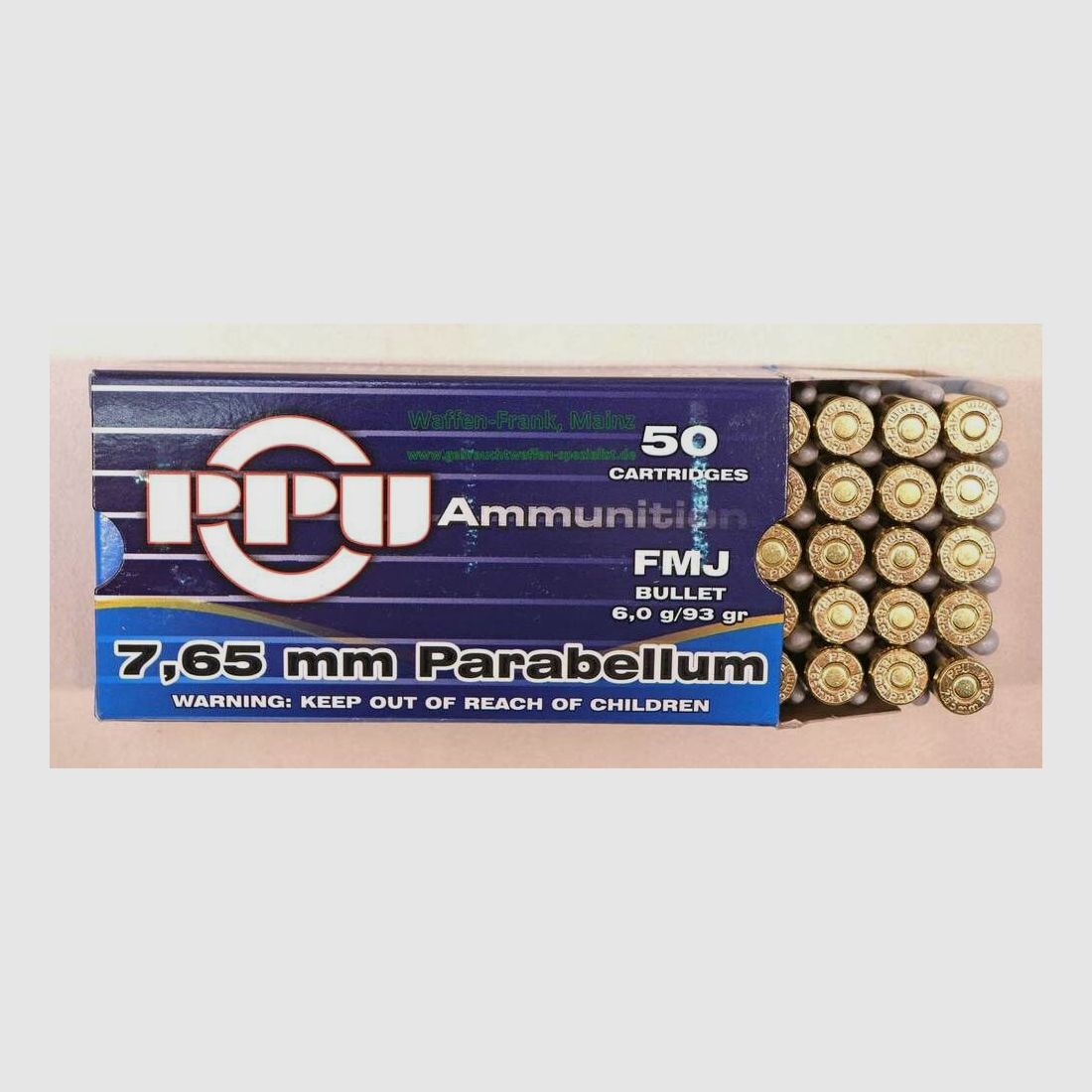 PPU/Prvi Partizan Pistol ammunition 7.65 mm Parabellum / Luger