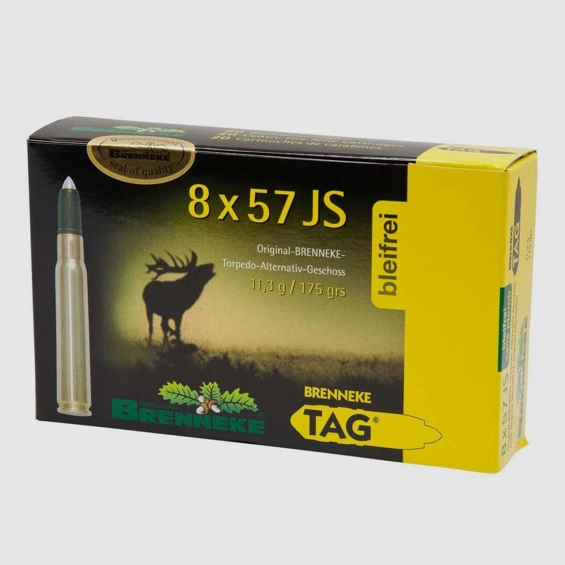 8x57 IS TAG bleifrei 11,3g/175grs. Brenneke