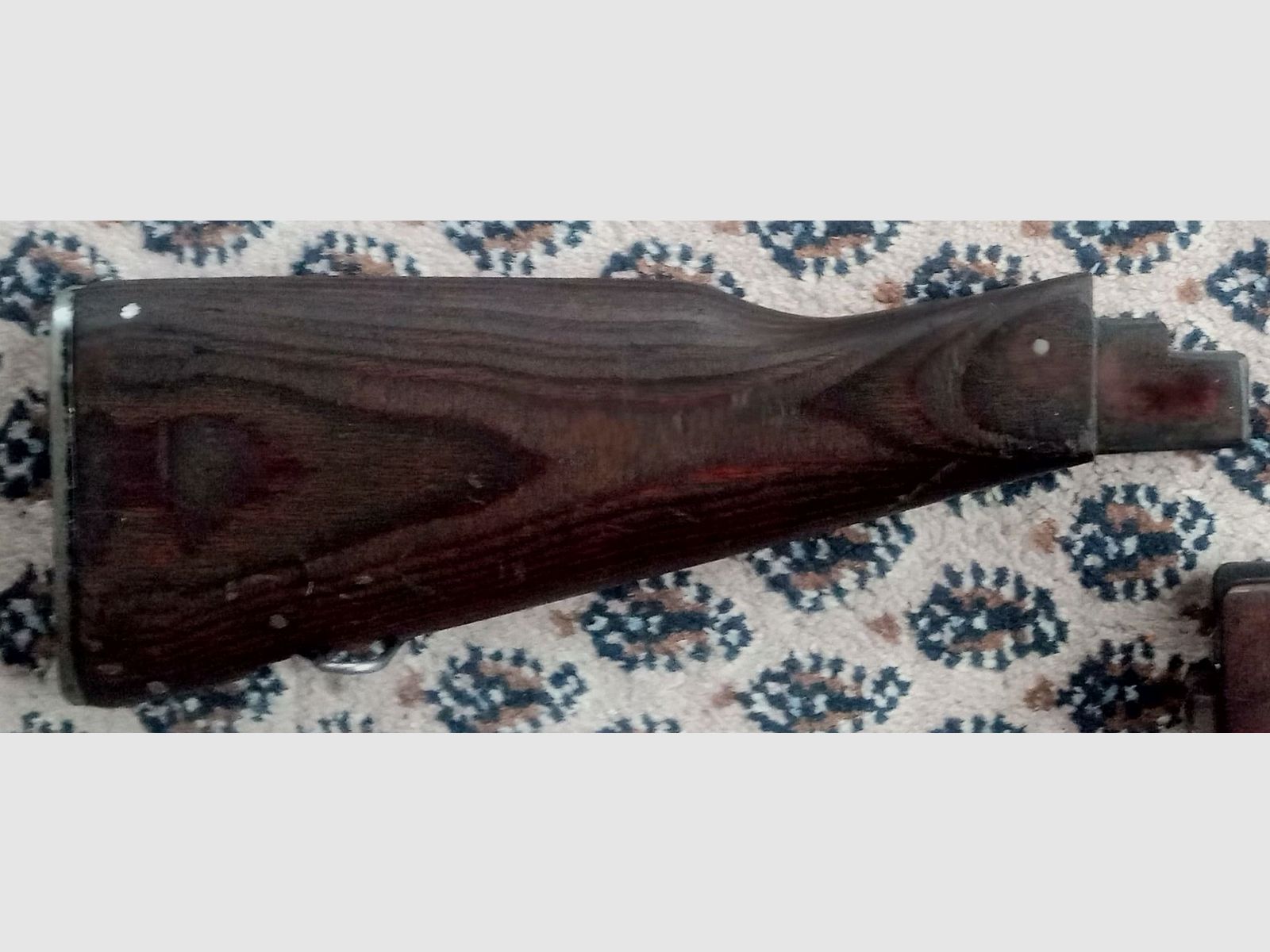 Classic AK fixed stock wood laminate dark brown / can also be fitted into Cybergun GSG Co2 AK47 // AKM & AK74 laminated wood stock