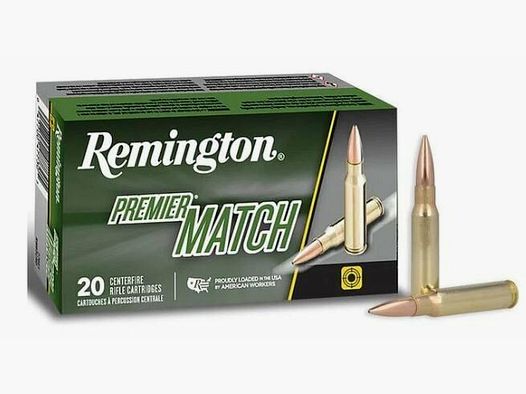REMINGTON AMMUNITION .308 WIN 168GR PREMIER MATCH MATCHKING OTM VPE: 20 - 200 available immediately +50€ ADR shipping - 200 shots RRP: 550€