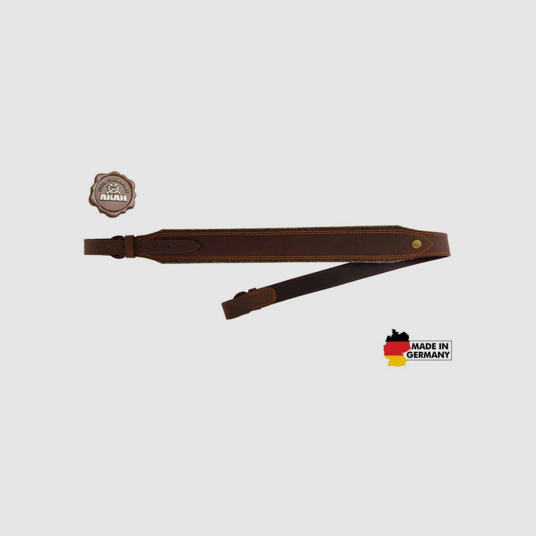 Sangle de fusil AKAH en cuir pull-up avec feutre de laine